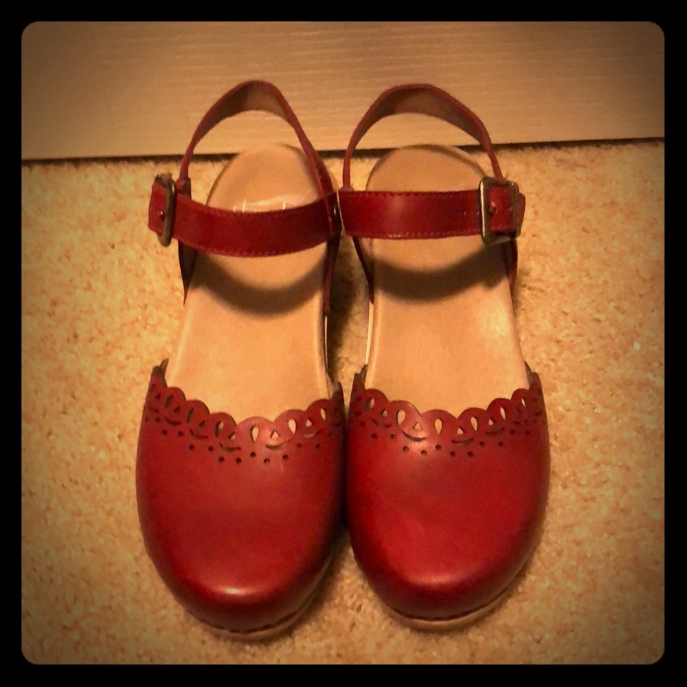 Red Dansko shoes size 36